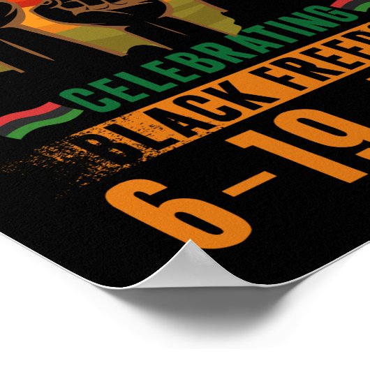 ジュネグ祝フの黒自由186アフリカ ポスター (角)