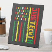 ジュネグ祝フラッグの黒自由1865 台座サイン (インサイチュ)