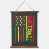 ジュネグ祝フラッグの黒自由1865 吊り下げ型タペストリー (正面)