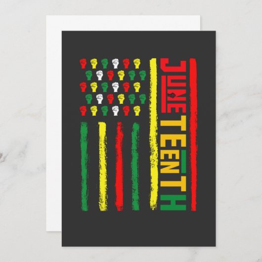 ジュネグ祝フラッグの黒自由1865 招待状 (正面/裏面)