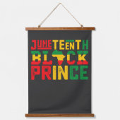 ジュネグ祝プリンスの黒い自由 吊り下げ型タペストリー (正面)