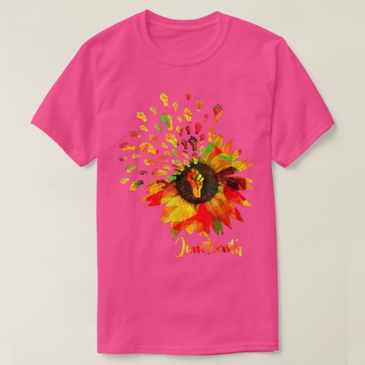 ジュネグ第11ヒマワリ第一黒史アフリカのAm Tシャツ (デザイン正面)