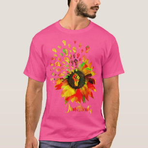 ジュネグ第11ヒマワリ第一黒史アフリカのAm Tシャツ