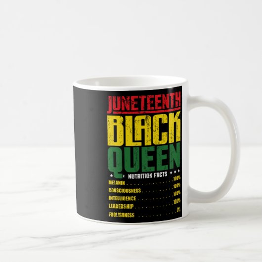 ジュネグ黒クイーン栄養ファクトメラニンW コーヒーマグカップ (右)