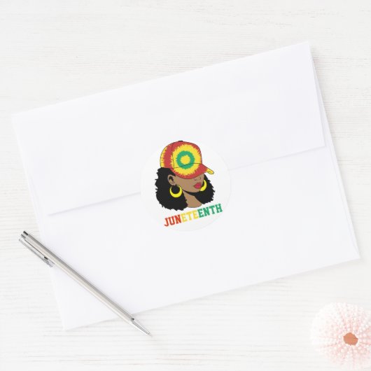 ジュネグ黒人黒人歴史月間 ラウンドシール (封筒)