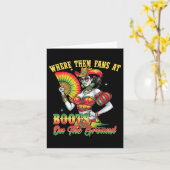 ジュネグ11女性のカーボーイが靴を履いて カード (黄色い花)