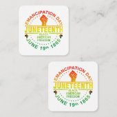 ジュネグ・アフリカ・アメリカン・フリーダム・ブラック1865 スクエア名刺 (正面/裏面)