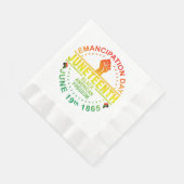 ジュネグ・アフリカ・アメリカン・フリーダム・ブラック1865 縁ありランチョンナプキン (角)