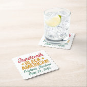 ジュネグ・ブラック・ア祝メリカ自由クール ペーパーコースター (インサイチュ)