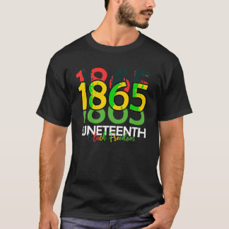 ジュネチ祝フの黒人自由1865人男たち Tシャツ