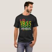 ジュネチ祝フの黒人自由1865人男たち Tシャツ (正面フル)