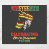 ジュネチ祝フの黒自由度6 19 1865 スパークリングワインラベル (シングルラベル)