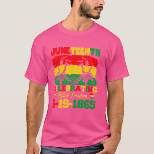 ジュネチ祝フの黒自由6-19-1865 Tシャツ (正面)