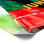 ジュネッかわいらしク黒人女性 ポスター (角)