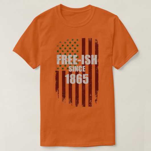 ジュネットのための1865年アフリカ系アメリカ人国旗から無料 Tシャツ (デザイン正面)