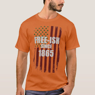 ジュネットのための1865年アフリカ系アメリカ人国旗から無料 Tシャツ