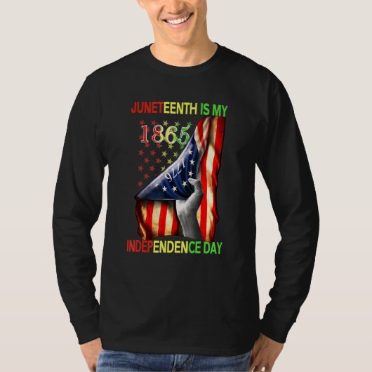 ジュネティースは私の1865年の自由なアメリカ独立国 Tシャツ (正面)