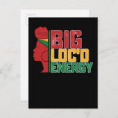 ジュネファービッグロックズエナジーブラック自由 インビテーションポストカード (正面/裏面)