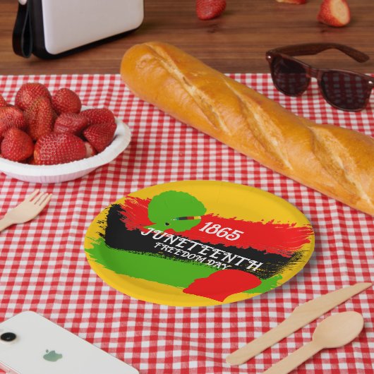 ジュネファーフリーダムデイフラグお祝い1865パーティー ペーパープレート (ピクニック)