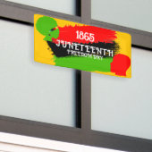 ジュネファーフリーダムデイフラグお祝い1865 横断幕 (ビルの外側)