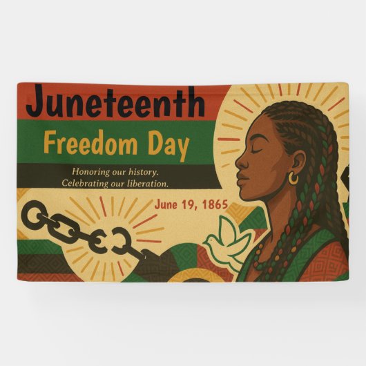 ジュネファーフリーダムデイ解放お祝い 横断幕 (横)