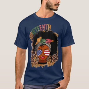 ジュネファーブラックガール魔法メラニン女性の女王 Tシャツ
