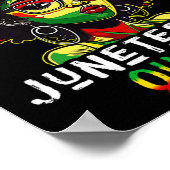 ジュネファーブラックメラニンクイーンナチュラルアフロの髪W ポスター (角)