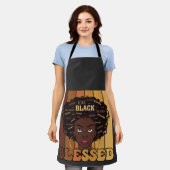 ジュネファーメラニンブラックアフリカンガール エプロン (着用した状態)