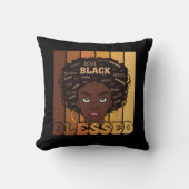 ジュネファーメラニンブラックアフリカンガール クッション (正面)