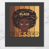 ジュネファーメラニンブラックアフリカンガール ワインラベル (シングルラベル)