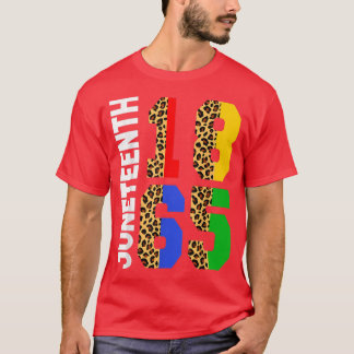 ジュネファーレオパード自由アフリカ系アメリカ人6月1日 Tシャツ