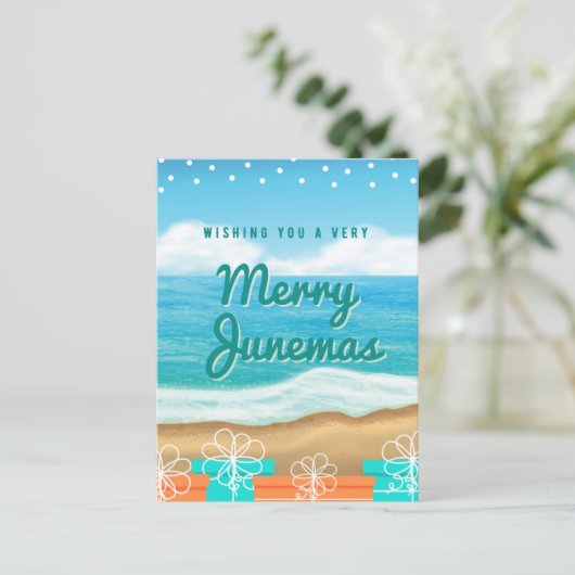 ジュネマスのはがメリーきをお願い ポストカード (スタンド正面)