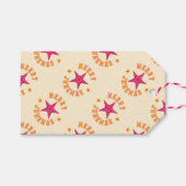 ジュネマメリース熱帯クリスマスパターン ギフトタグ (正面(横))