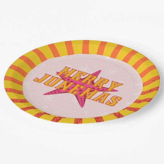ジュネマメリース熱帯クリスマス ペーパープレート (アングル)