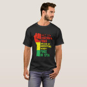ジュネンス 先祖 黒人の自由 アフリカの旗 誇り Tシャツ (正面フル)