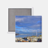 ジュネーブのウォータージェットのパノラマビュー マグネット (正面/裏面)