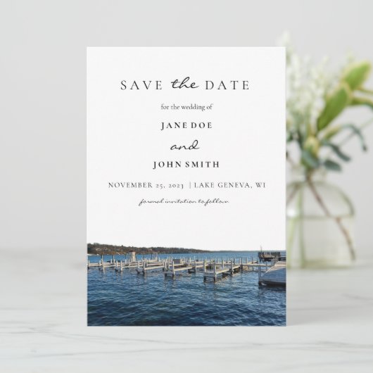 ジュネーブウィスコンシン湖の日付を保存 セーブザデート (スタンド正面)