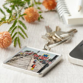 「ジュネーブオンザレイク通りビュー」キーチェーン キーホルダー (側面)