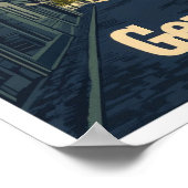 ジュネーブスイスアートヴィンテージトラベルイラストレーション ポスター (角)