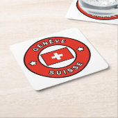ジュネーブスイセ スクエアペーパーコースター (アングル)