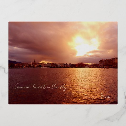 ジュネーブハート 箔シーズンポストカード (正面)