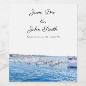 ジュネーブパーソナライズされた湖ウィスコンシンワインラベル ワインラベル (シングルラベル)