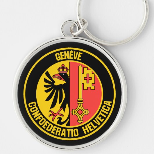 ジュネーブラウンドエンブレム キーホルダー (正面)