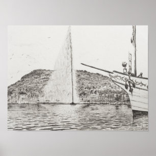 ジュネーブ噴水と喜びの弓2011 ポスター