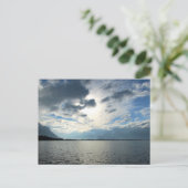 ジュネーブ湖とアルプスの景色 ポストカード (スタンド正面)