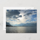 ジュネーブ湖とアルプスの景色 ポストカード (正面/裏面)