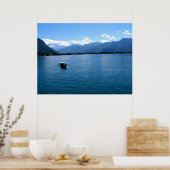 ジュネーブ湖にボート ポスター (キッチン)