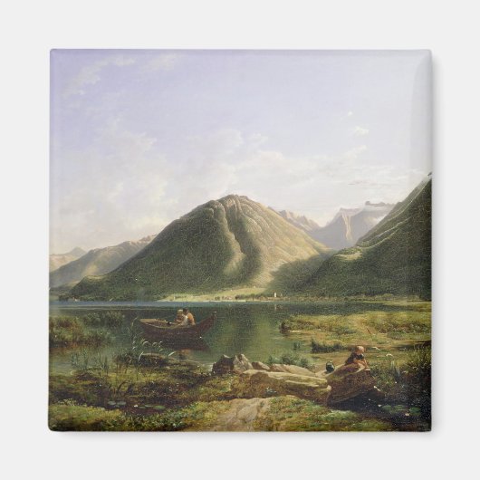 ジュネーブ湖の終わり, 1835 (キャンバス上の油) マグネット (正面)