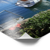 ジュネーブ湖の風景、モントルー、スイス フォトプリント            (角)