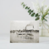 ジュネーブ湖ウィスコンシン汽船船1890年代 ポストカード (スタンド正面)